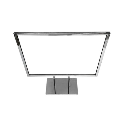 14-1/4''L Counter Card Frame Display Clothes Rack Fixture Sign Holder Chrome Plated Steel