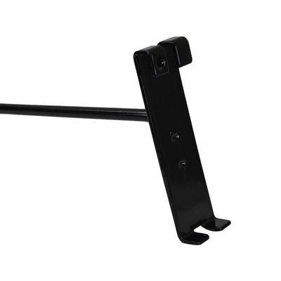 15 PC 12" Gloss Black Long Grid Wall Metal Hooks Display For Use W/ Gridwall Panels