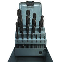 15 PC Jobber Drill Set HSS 1/16 - 1/2" By 32nd with Metal Index Box 118 Degree Straight Shank
