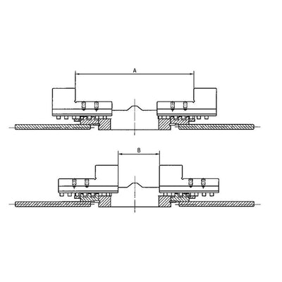15" Scroll Chuck 3-Jaws Self Center Welding Positioner 6-5/8" Hole Diameter