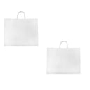 16 x 6 x 12  White Recycled Paper Vogue Shopping Bag - 2 Pc