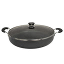 16'' Deep Cooking Pot Pan Aluminum Low Pot Non Stick Coating 10-1/2 QT Wide Wok
