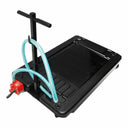 17 Gallon Low Profile Heavy Truck Car Oil Drain Pan w/ Pump & Wheels