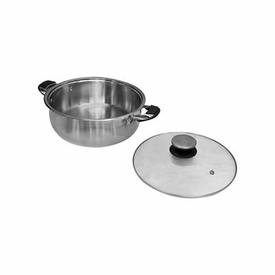17-1/2''L x 12''W High Quality Stainless Steel Low Pot Cookware 8 Qt Pots Pan Cooking Supplies