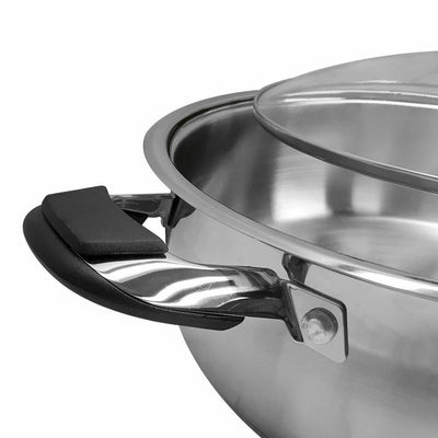 17-1/2''L x 12''W High Quality Stainless Steel Low Pot Cookware 8 Qt Pots Pan Cooking Supplies