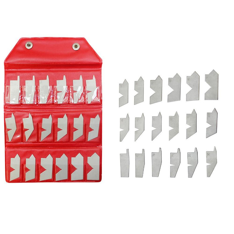18 Piece Angle Gage Set 5 - 90 Degree Pouge Case included
