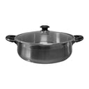 18 Quart High Quality Stainless Steel Low Pot With Lid Capsule Base Cookware