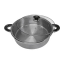 18 Quart High Quality Stainless Steel Low Pot With Lid Capsule Base Cookware