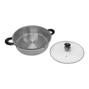 18 Quart High Quality Stainless Steel Low Pot With Lid Capsule Base Cookware