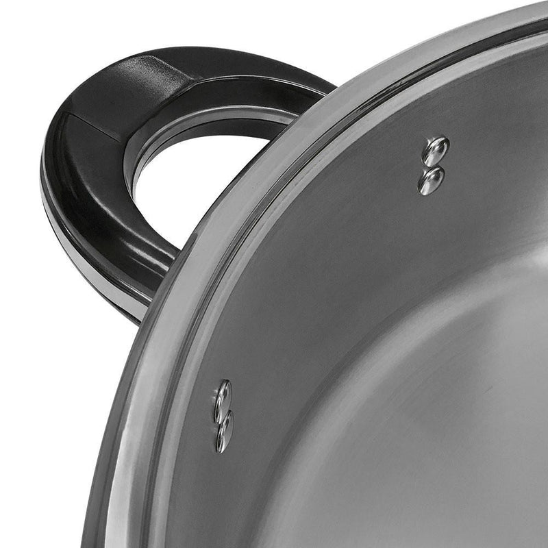 18 Quart High Quality Stainless Steel Low Pot With Lid Capsule Base Cookware