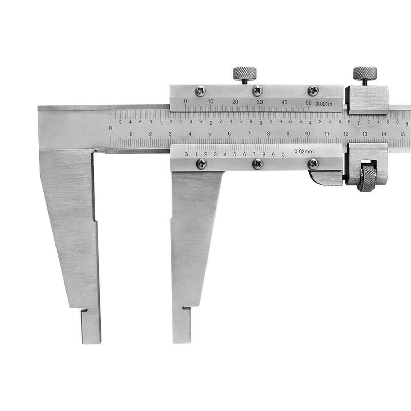 18" Heavy Duty Vernier Caliper 450mm .001" Precision Metric Ruler Measure Scale