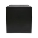 24" Black Knockdown Pedestal Base Cube Retail Display Fixture for Store Merchandising Durable MDF Display Stand for Art, Sculptures & Products