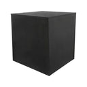24" Black Knockdown Pedestal Base Cube Retail Display Fixture for Store Merchandising Durable MDF Display Stand for Art, Sculptures & Products