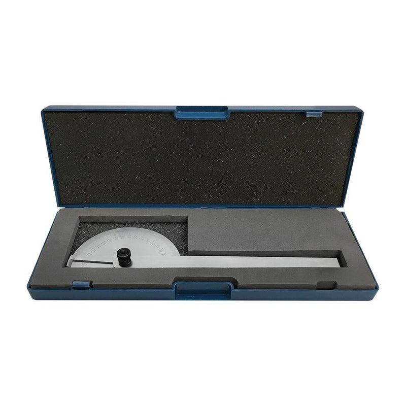180 Degree Round Head Depth Gage Protractor Gauge Ruler Stainless Steel Precision Measuring Tool