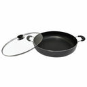 19-1/2''L x 14''W Aluminum Low Pot Cookware Deep Cooking Non Stick Coating Wide Wok Style