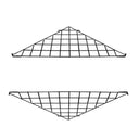 2 Pc - Black Corner Triangle Wire Grid Shelf Slat Grid Panel  24'' x 24'' x 32''
