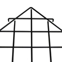 2 Pc - Black Corner Triangle Wire Grid Shelf Slat Grid Panel  24'' x 24'' x 32''