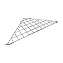 2 Pc - Chrome Corner Triangle Wire Grid Shelf Slat Grid Panel 24'' x 24'' x 32''