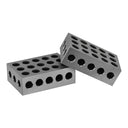 2 PC 1-2-3 Blocks 25-50-75mm Precision Blocks 23 Holes Parallel Clamping Milling Tool