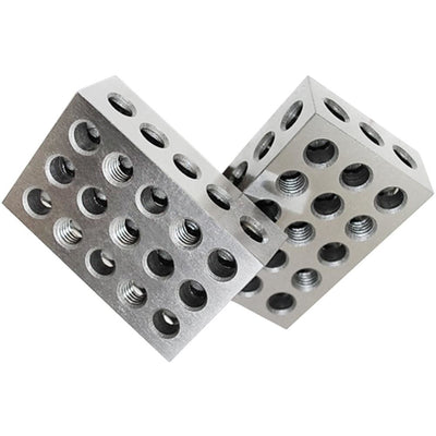 1x2x3 Metal Blocks 23 Holes Milling Drilling Machining Precision Block 2 Pc Set