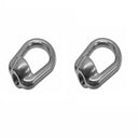 2 PC 1/4'' UNC Tap Thread Boat Marine Eye Nut 316 Stainless Steel WLL 460 LBS Capacity