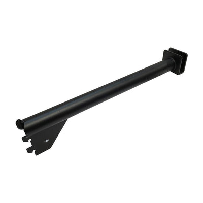2 Pc 12" Matte Black Shelf Support Hangrail Bracket Fixture Rack Display