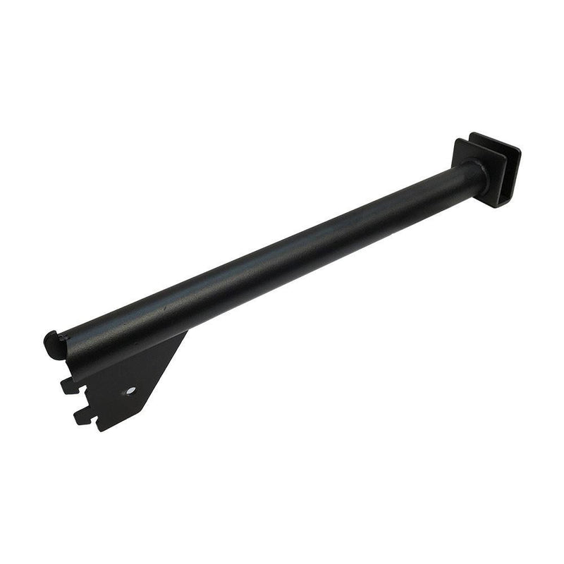 2 Pc 12" Matte Black Shelf Support Hangrail Bracket Fixture Rack Display