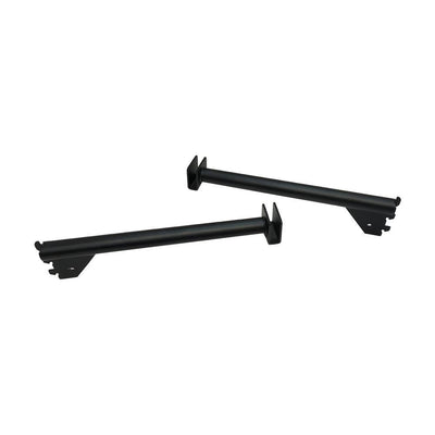 2 Pc 12" Matte Black Shelf Support Hangrail Bracket Fixture Rack Display