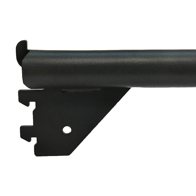 2 Pc 12" Matte Black Shelf Support Hangrail Bracket Fixture Rack Display