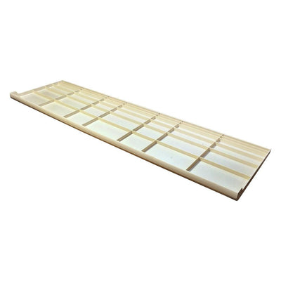 2 PC 48'' x 13''Bullnose Shelves Almond Plastic Shelf Injection Molded Slatwall Shelving Display Storage Rack