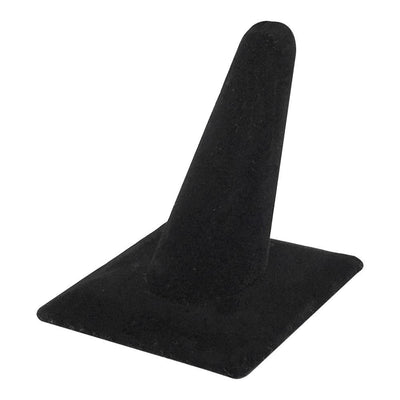 2 PC Black Velvet Single Finger Ring Display Tray Insert Showcase Box Collector Jewelry Case