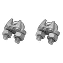 2 Pc Marine Wire Rope Clip Cable Clamp 5/16'' Galvanized Drop Forged