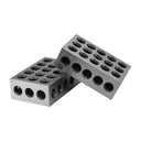 2 PC Precision Blocks 1-2-3 Metal Blocks 23 Holes Milling Drilling Machine Tool