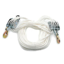 2 Ton Poly Rope Hoist Pulley Block and Tackle,  Manual Puller Rigging System for Engine Lift, Garage & Construction Use