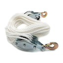 2 Ton Poly Rope Hoist Pulley Block and Tackle,  Manual Puller Rigging System for Engine Lift, Garage & Construction Use