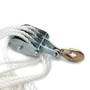 2 Ton Poly Rope Hoist Pulley Block and Tackle,  Manual Puller Rigging System for Engine Lift, Garage & Construction Use