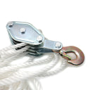 2 Ton Poly Rope Hoist Pulley Block and Tackle,  Manual Puller Rigging System for Engine Lift, Garage & Construction Use