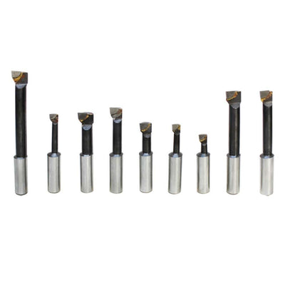 2" Boring Head R8 Set 9 PC 1/2'' Shank Carbide Tipped