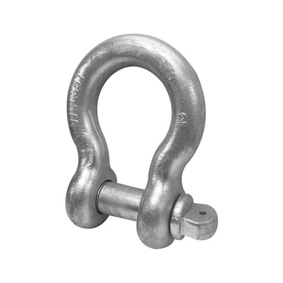 2'' Screw Pin Anchor D Ring Rigging Bow Shackle Galvanized Steel Drop Forged For Marine Boat WLL 70,000 Lbs