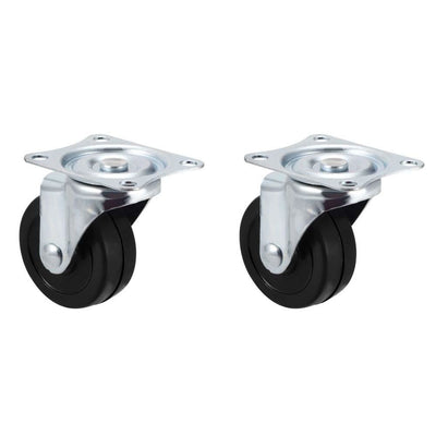 2'' Swivel Caster Wheels Rubber Base With Top Plate And Bearing-24 Pc