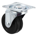 24 Pcs 2" Swivel Caster Wheels with Top Plate – Rubber Wheel Base & Ball Bearing, Replacement Casters for Furniture & Carts