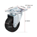 24 Pcs 2" Swivel Caster Wheels with Top Plate – Rubber Wheel Base & Ball Bearing, Replacement Casters for Furniture & Carts