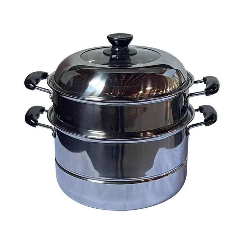 2-Tier Stainless Steel Food Steamer,Dumpling Steamer,Vegetable Steamer (26 cm/10.2")
