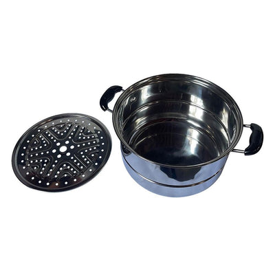 2-Tier Stainless Steel Food Steamer,Dumpling Steamer,Vegetable Steamer (26 cm/10.2")