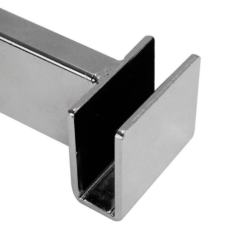 20 PC 3" Chrome Slatwall Retail Display Hangrail Bracket Hold Rectangular Tube 1-3/4" X 1/2"