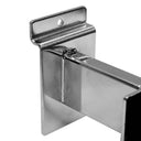 20 Pcs 3” Chrome Slatwall Hangrail Bracket Holds 1-3/4” x 1/2” Rectangular Tube, Metal Retail Display Support for Clothing Rack & Store Fixture
