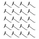 20 PC 6" Gloss Black Grid Wall Metal Hooks Display For Use W/ Gridwall Panels