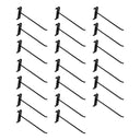 20 PC 8" Gloss Black Grid Wall Metal Hooks, Display For Use W/ Gridwall Panels
