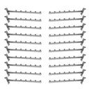 Chrome gridwall display arm with 6-ball design for merchandising