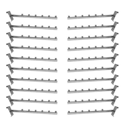 20 Pc Chrome Gridwall Waterfall Ball Hook Hanger 16.5" Long Faceout Retail Display Wall Fixtures